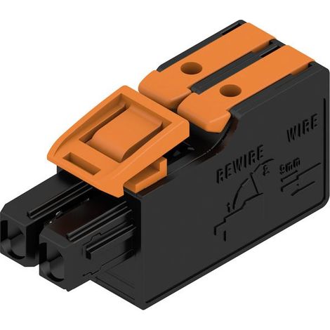 Boîtier pour connecteur CI Femelle, 2 contacts 1 rang , pas 5mm ( Prix pour Paquet de 6 )