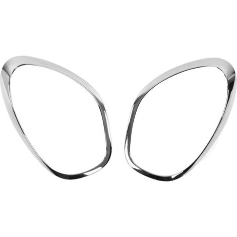 Cadre de phare avant 2 pièces couvercle de lampe frontale 51139801573 remplacement pour R60 Countryman argent Chrome (1/5)