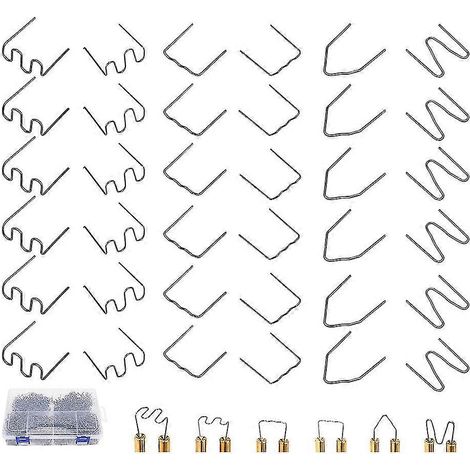 Poste à souder le plastique, kit de réparation à chaud pour plastique (1200 pièces) et agrafeuse chauffante plate pour la réparation automobile (1/5)