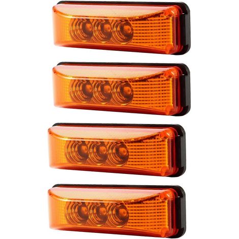 4x 3 LED 3,9 Zoll Seitenmarkierungsleuchten/Rückleuchten/Blinker/Markierungen für PKW, LKW, Anhänger, Wohnmobil, Boot und Lkw, 10-24 V (1/5)