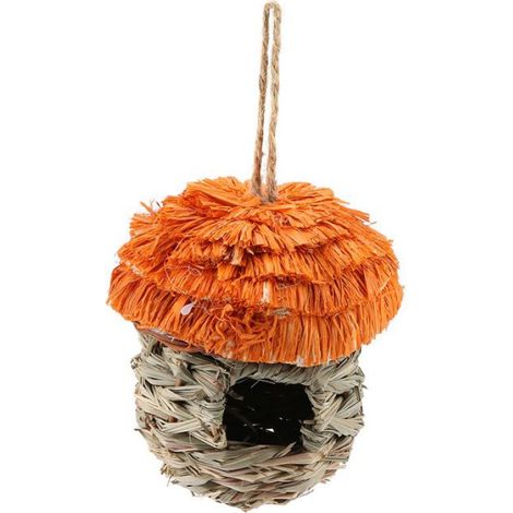 1 Nid d'oiseau,Paille tissée,Matériau naturel,Compact,Pour perroquets et petits animaux (1/5)