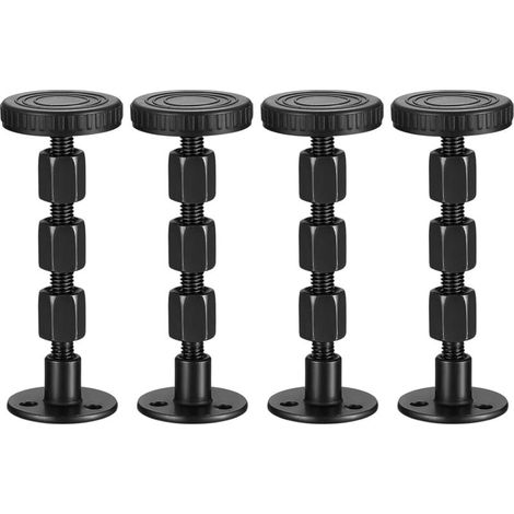 4 Pcs Lit Butées et Anti-Tremblement Réglables 84-110mm, Stabilisateur de Cadre de Lit Fileté Réglable Fixation de Lit, Outil Anti-Secousse Support pour Cadre de Lit, Canapés, Tables,Murs (1/3)