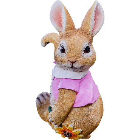 [Estatua de jardín][Figura decorativa de animal hecha de resina duradera] [Estatua de jardín de resina resistente a los rayos UV para decoración de interiores y exteriores] (1/5)