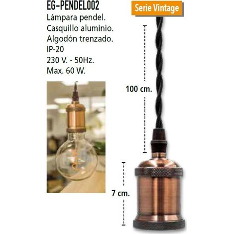 PENDEL METAL BRONCE TRENZADO NEGRO ENERGEEKS EG-PENDEL002 (1/4)