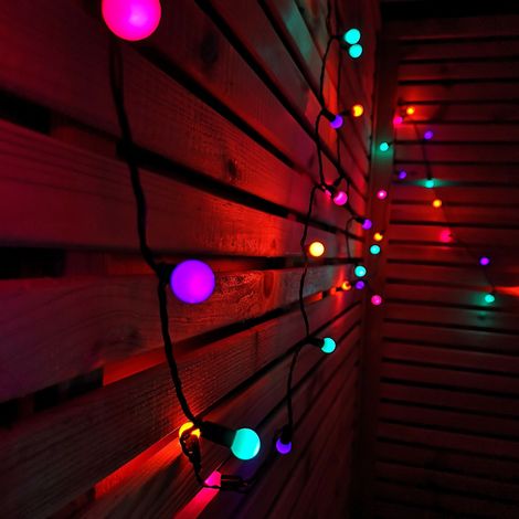 10m 100 LED Pearl Berry Rainbow String Lights Garden Christmas Lights with Timer (1/5)
