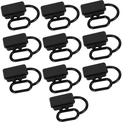 10 Capsules Anti-Poussière Noires pour Connecteurs 120A de Chariot Élevateur, Protection Compacte (1/5)