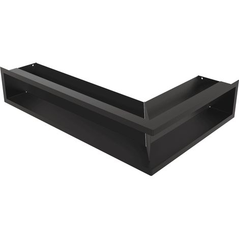 Eck-Lüftungsgitter LUFT links 60x40x12 schwarz (1/5)