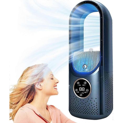 Climatiseur portable - Ventilateur sans pales à 6 vitesses - Rafraîchisseur d'air portable - Rafraîchisseur d'air par évaporation, idéal pour les chambres à coucher en été (1/5)