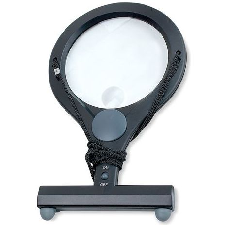 Carson LumiCraft Handlupe mit 2-facher Vergrößerung, 4-facher Spotlinse und LED-Licht