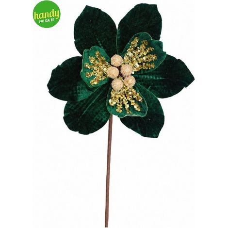 Fiore Decorativo Bizzotto Pick Magnolia Asteria Verde 18 x 25H cm