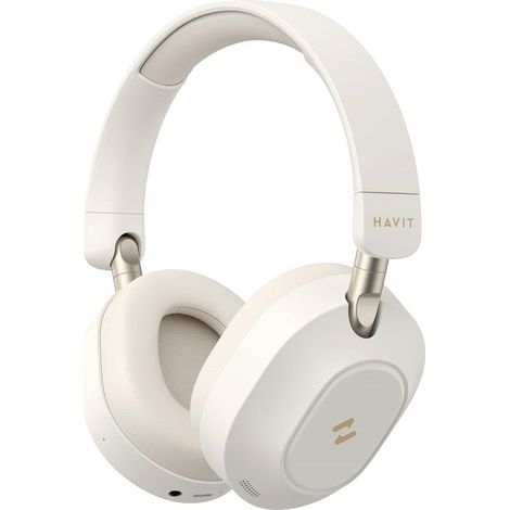 Havit H668BT - BT cordless headphones, beige (1/5)