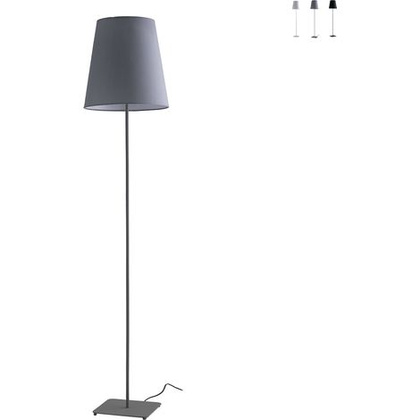 Stehlampe aus Metall mit Stoffschirm 155 cm Elvis - Grau (1/2)