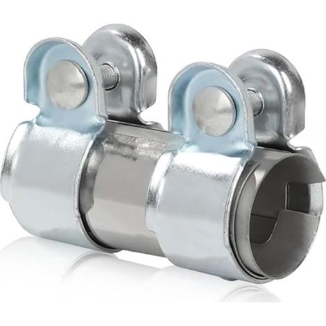 38mmx125mm Double Exhaust Pipe Clamp Universal Stainless Steel Exhaust Pipe Clamp Double Car Exhaust Pipe Clamp Muffler Clamp (1/3)