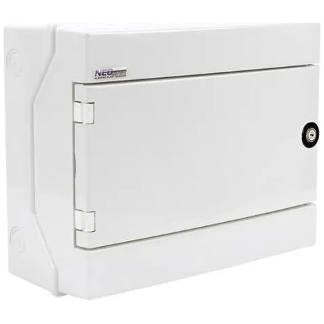 Cuadro de distribución modular hermético (500 V CA, 1000 V CC) 1x12, montaje en superficie, IP65, RH-12/ZB (con cerradura) 36.14