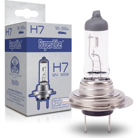 Ampoule halogène H7 12V 55W pour les phares principaux. Homologation E1 R37/03. Durabilité et luminosité exceptionnelles. (1/5)
