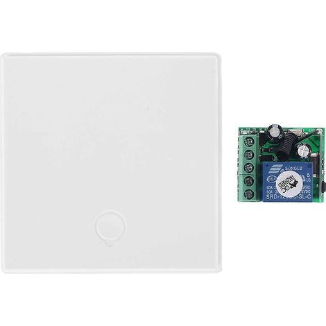 DC12V Selbstinduktionsgenerator Wandfernbedienungsschalter Drahtloser Controller Empfänger Relaismodul 433MHz