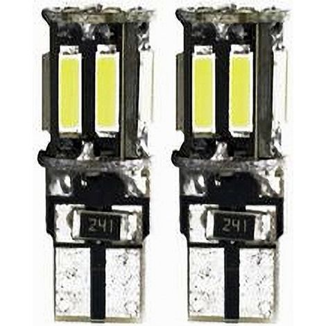TRADE SHOP - Lampadine Di Posizione Maxtech T-107020 12v / 10led Canbus 6000k Ultra Luminose - (1/2)