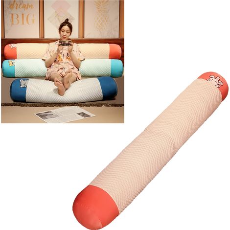 Wunderschönes Körperkissen, abnehmbar, waschbar, atmungsaktiv, weich und flauschig, langes Sommer-Schlafkissen mit Hasenmotiv, 85 cm / 33,5 Zoll (1/5)