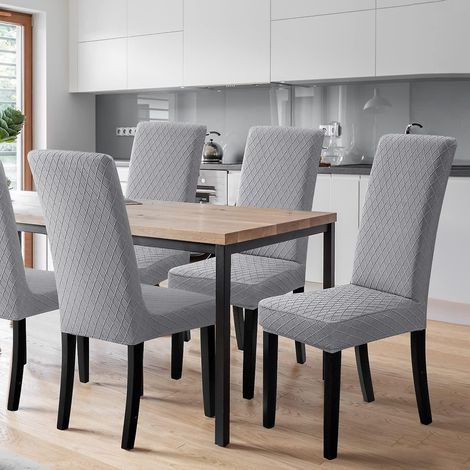 housse De Chaise 4 Pices Housses De Chaise De Salle Manger Extensible Couverture De Chaise Universel Lavable Amovible Slipcover Pour Salle Mange (1/5)