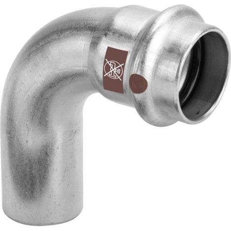Viega Arc Temponox 809775 42 mm, 90 degrés, acier, inoxydable, bout uni, SC-Contur