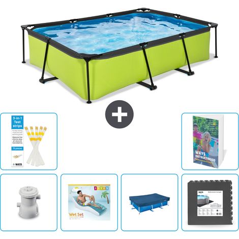 Exit Pool Rechteckig - 300x200x65 cm - 7-teilig S185