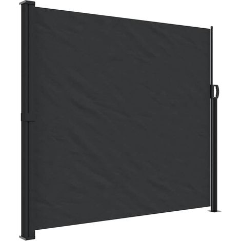 Seitenmarkise Ausziehbar Schwarz 180x600 cm vidaXL