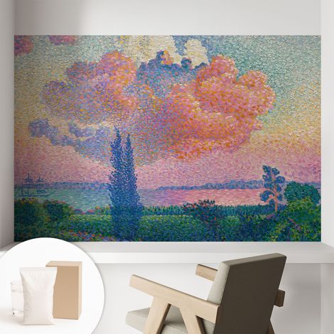 Fototapete Tapete Vliestapete mit Kleber Büro Wandgestaltung - Wanddekoration Wohnzimmer Farbenfrohe Landschaft 104x70 cm (1/5)