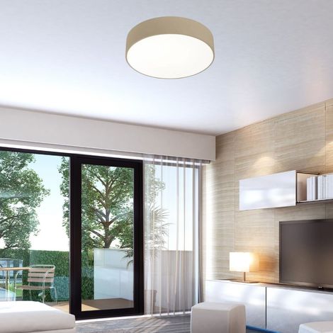 Leds-C4 Caprice - Plafonnier rond affleurant de LED peint coupe de phase d'or gradation 52cm 3940lm 3000K (1/2)