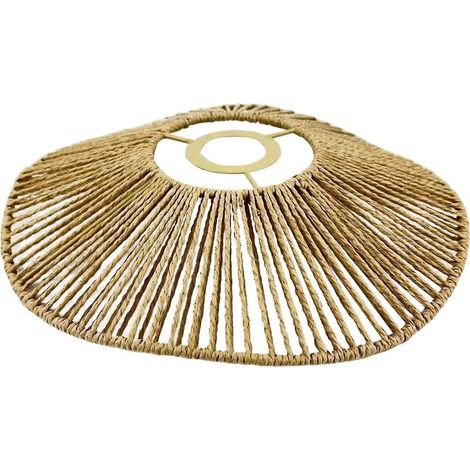 Abat-jour en corde tressée à la main, abat-jour suspendu de style rustique, 30 cm, convient aux lampes de table et aux suspensions. (1/5)