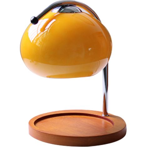 Aromalampe mit Wachsschmelzfunktion, Vintage-Holzregal, Glas-Kerzenwärmer, Nachttischlampe, stimmungsvolle Tischlampe, EU-Spannung 220 V (1/5)