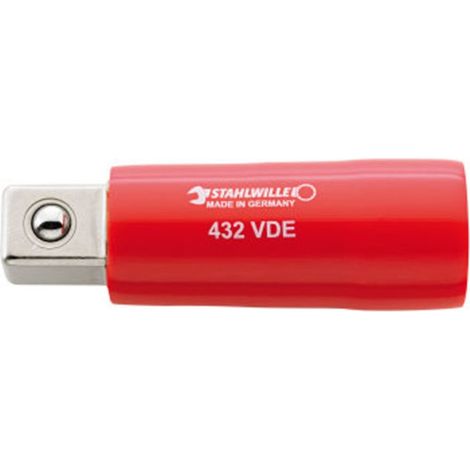 STAHLWILLE Übergangsteil 432 VDE Antriebsvierkant 3/8 ″Abtriebsvierkant 1/2 ″ Länge 68 mm