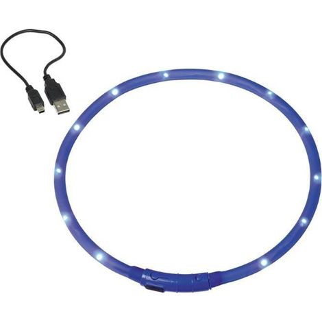 Nobby LED Leuchthalsband Visible blau für Hunde mit kurzem Fell Halsbänder