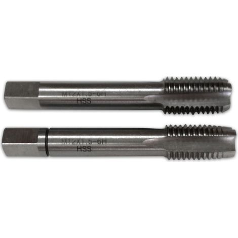Tarauds fins hss 2 passes - jeu de 2 tarauds de 12 x 150 fin