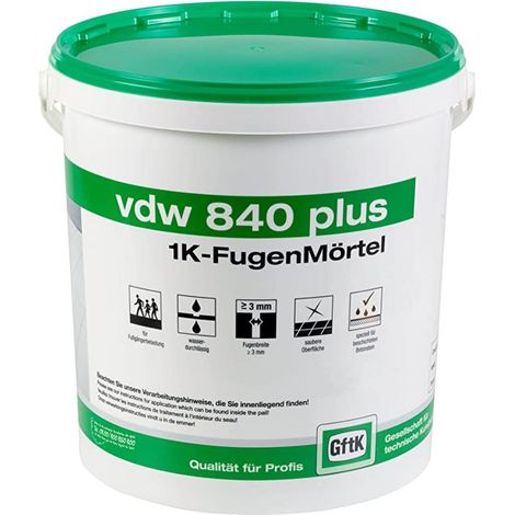vdw 840 plus 1K-Fugenmörtel 12,5kg Natur