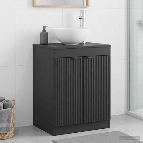 vidaXL Mobile da Bagno Nero 54 x 41 x 70 cm Legno ingegnerizzato