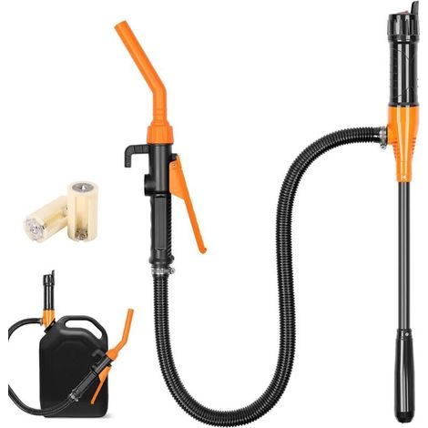Pompe de Transfert de Liquide Portable Multifonction à Piles, Pompe Jusqu'à 9 Litres(2,4GPM) par Minute, Pompe Portable pour Essence, Diesel, Eau, Carburant (Orange) (1/4)