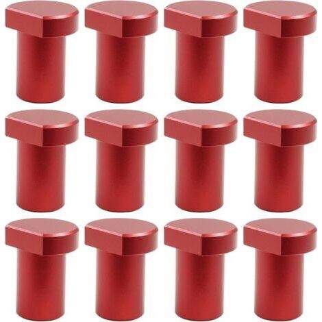 12 Pièces Serrage de Table à Bois, Butées d'Établi pour Trou de Chien de 20mm, en Alliage d'Aluminium, Bench Dogs pour le Travail du Bois T-Track