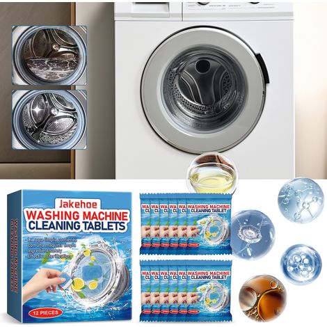 Pastilles nettoyantes pour lave-linge, compatibles avec les machines à chargement frontal et par le haut. Éliminent la saleté, les odeurs et les odeurs persistantes. Pastilles effervescentes – 12 unit (1/5)