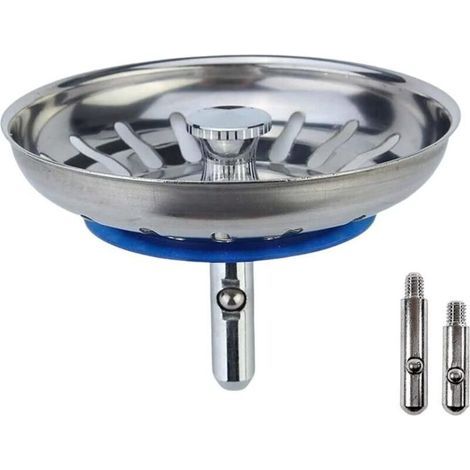 Accessoire évacuation évier:Bouchon Évier Cuisine Filtre avec Goupille Réglable - Universel Cuisine Bouchon Évier, Panier Crépine Pop-Up, Inoxydable, Compatible Lave-Vaisselle (82mm) (1/4)