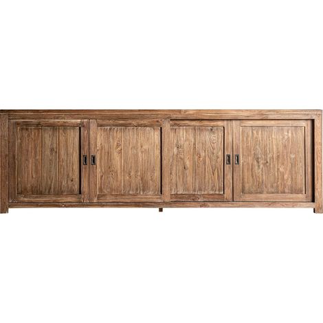 Buffet en teka colonial authentique - Teinte naturelle de teka recyclé (1/3)