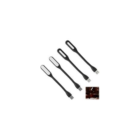 4Pcs Mini Lampes LED USB Flexibles Col de Cygne pour Ordinateur Portable, Clavier, Noir – Lampe de Bureau Flexible, Éclairage de Clavier USB, Lampe de Lecture LED Portable