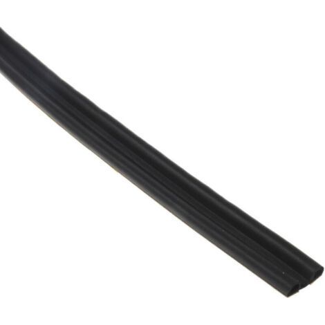 Bande d'étanchéité noire en forme de D, 10 m x 6 mm x 9 mm, bande d'étanchéité autocollante pour portes et fenêtres (1/3)