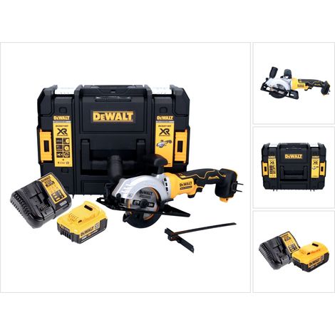 Sierra circular sin cable DeWalt DCS 571 M1 18 V 115 mm sin escobillas + 1x batería 4,0 Ah + cargador + TSTAK (1/5)