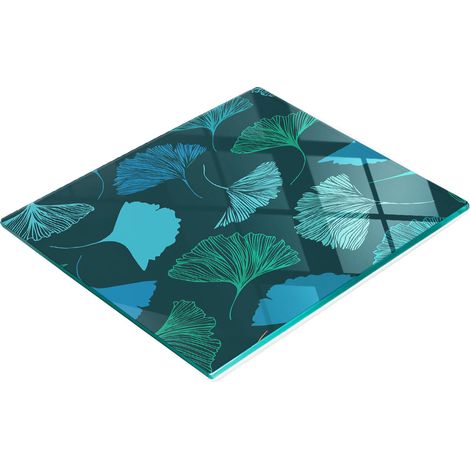 Planche décorative multifonctionnelle pour cuisine, en bois dur, avec motif feuilles de ginkgo, 60 x 52 cm (1/5)