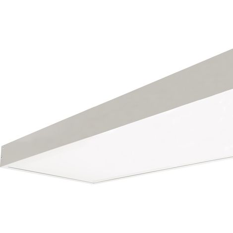 Ledkia – Panneau LED 120x30 cm 40W 4000lm – Éclairage anti-éblouissement – Kit en saillie pour installation facile – Blanc neutre 4000K