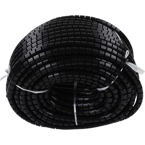 Schutzhülle für Kabel, verschleißfestes Spiralrohr, säure- und laugenbeständig, Kabeltrommel, schwarz, 22 mm Durchmesser, 50 m Länge (1/5)