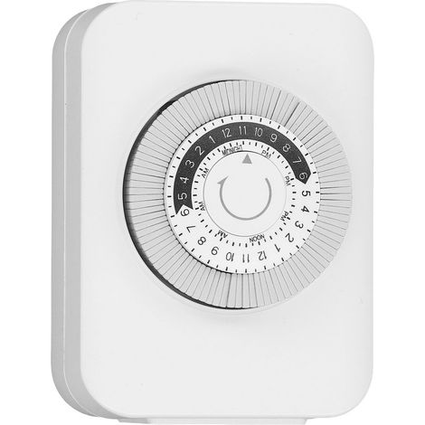 Minuteur Mécanique Prise 24h 15min Incrément Précise Compte à Rebours pour Vélo Électrique Téléphone US 125V (1/5)