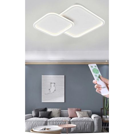 Plafoniera lampada soffitto moderna a led 60w bluetooth cambia 3 tonalita luce dimmerabile con telecomando (1/4)