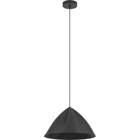 Hanging Light Podere Steel Black E27 1x40W H: 110cm Ø42.5 cm Dimmable (1/3)