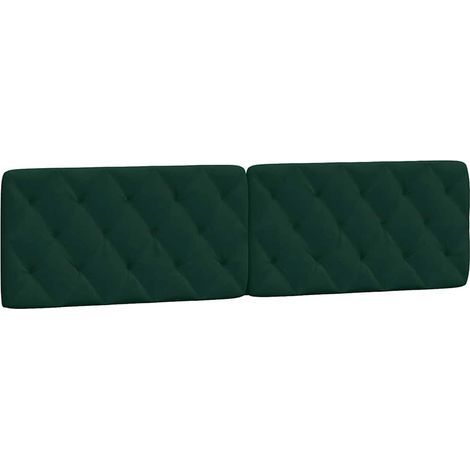 Coussin de tête de lit vert foncé 200 cm velours (1/5)